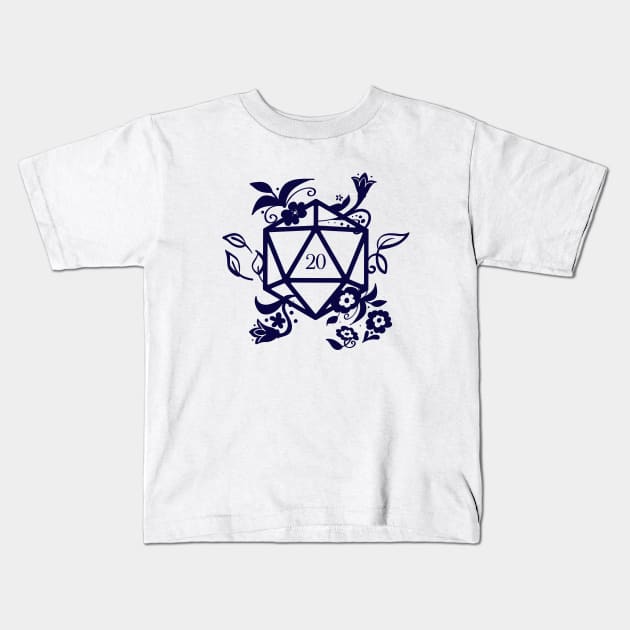 Polyhedral D20 Dice for Plant Lovers Dungeons Crawler and Dragons Slayer Tabletop RPG Addict Kids T-Shirt by pixeptional